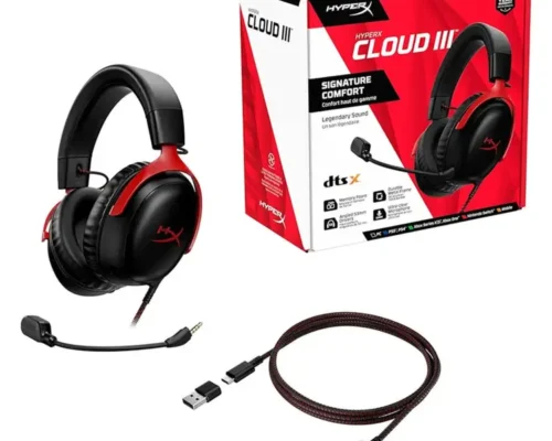 HyperX Cloud III Wired Gaming Headset Xbox Series X|S Angled 53mm Drivers DTS Spatial Audio