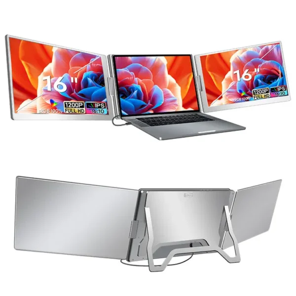 Portable Screen monitor 16-inch FHD Quad screen triple display extender One-cable connectivity LEBANON