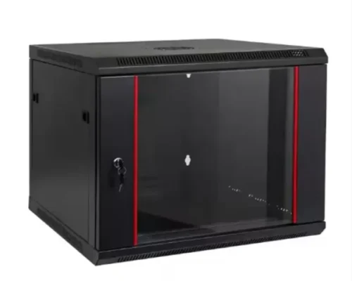 WALL MOUNT CABINETS 9U SINGLE DOOR FRONT GLASS DOOR REMOVABLE SIDE PANELS WITH 1 FAN  9U(600×600)