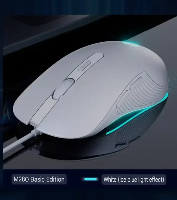 HP M280 (WHITE) wired gaming mouse DPI 3200 single light silent gaming USB notebook desktop computer office in lebanon