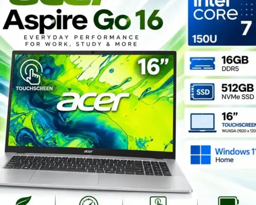 Acer Aspire Go 16 Core 7 150U 16GB 512GB 16-inch WUXGA TouchScreen Win 11