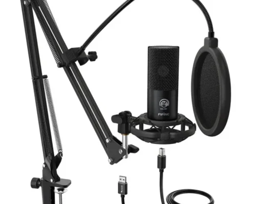 FIFINE T669 USB Microphone Bundle with Boom Arm & Shock Mount