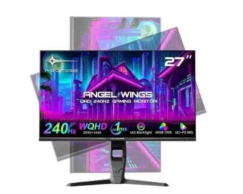 MINIFIRE PRO 27″, 2K WQHD 2560X1440, 240Hz, HDMIX2+DPX2, USB X3, ROTATIONAL MONITOR GAMING sold