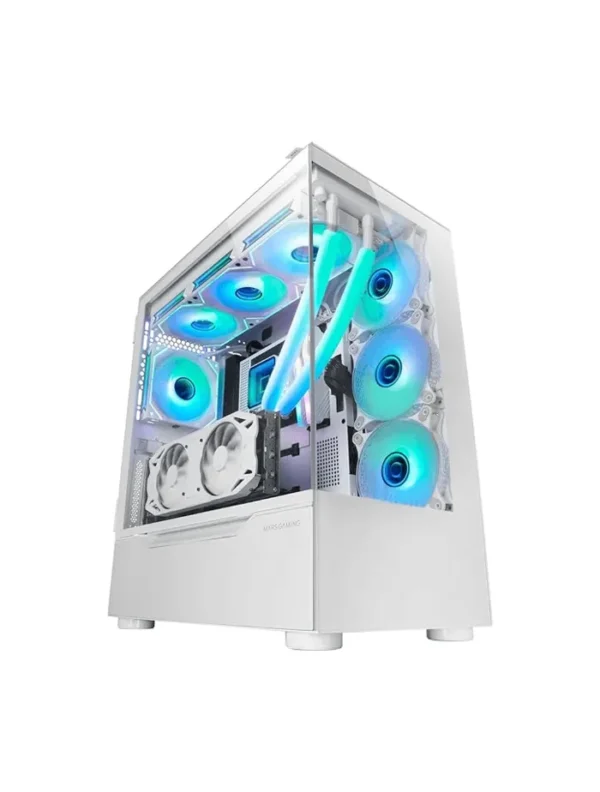 MARS GAMING MC-ULTRA XXL PREMIUM CUSTOM E-ATX CASE MCULTRAW ARGB DUAL STRIPES DUAL VERTICAL CHAMBER WHITE GAMING DESKTOP IN LEBANON