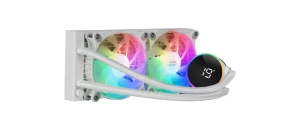 MARS GAMING ML-LCD240 WATERCOOLING AIO 500W TDP 2X FDB ARGB FANS LCD TEMPERATURE DISPLAY WHITE COOLING SYSTEM IN LEBANON