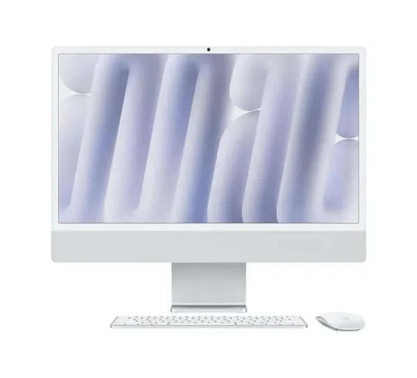 IMAC Apple M4 MWUV3LL/A 10-Core Chip 16GB 512GB SSD EN 24" 4480 x 2520 Retina Display 10-Core GPU | 16-Core Neural Engine "macOS with Apple Intelligence/Magic Keyboard & Magic Mouse SILVER IMAC IN LEBANON
