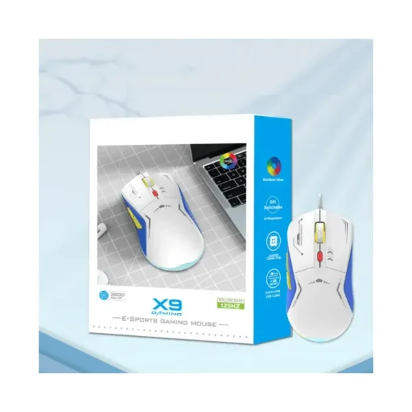 Forev E-Sports gaming mouse GFRV15MT with 1.5M USB Cable macro program ming optical engine LED Light WHITE/BLACK GAMING MOUSE IN LEBANON