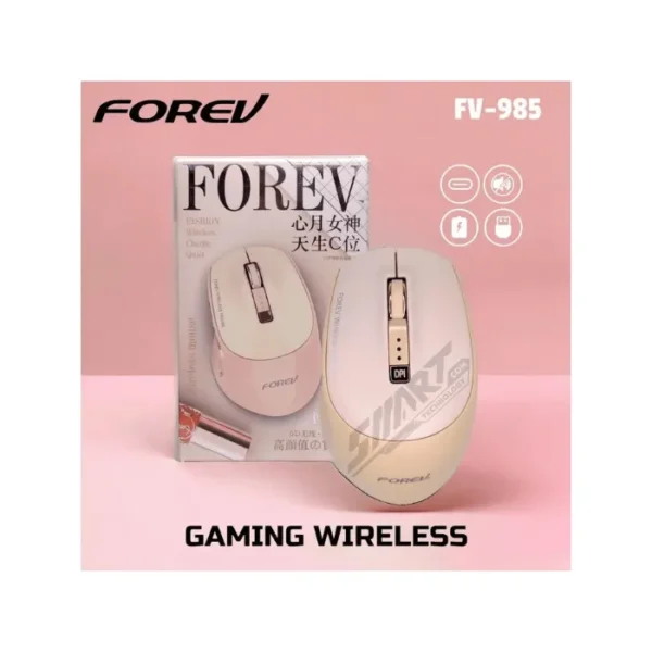 Forev Fv-985 Wireless Mouse 2.4G - Office Gaming Pc Mac Black PINK MOUSE IN LEBANON