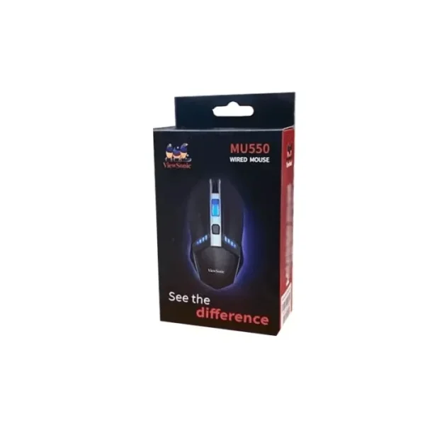 ViewSonic MU550 MU550MT Wired Gaming Mouse RGB USB Wired 2000 MAX DPI 4 buttons Infrared Light tracking 50 million clicks lifespan MOUSE IN LEBANON