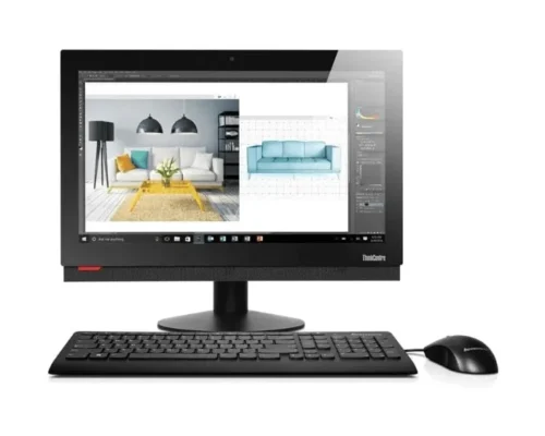 LENOVO THINKCENTER  PENTIUM GOLD G5400 4GB 256GB NVME 22″ F.HD WIN10 PRO BLACK