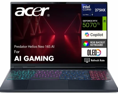 ACER PREDATOR HELIOS NEO 16S AI CORE ULTRA 9 275HX 64GB RAM  1TB SSD 16″ QHD 2.5K OLED 240HZ  NVIDIA RTX 5070 TI 12GB WIN11