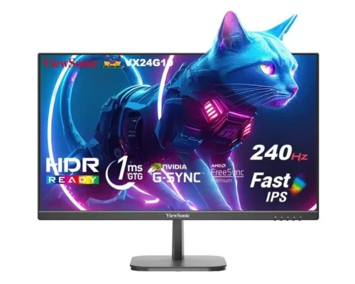 ViewSonic 23.8” FHD Gaming MonitorIPS Technology Flat 1ms Response Time Black 1920×1080 240Hz
