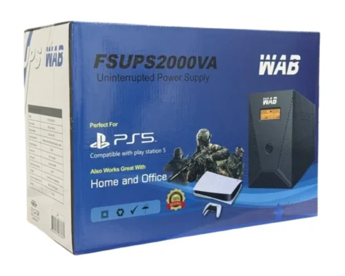 WAB 2000VA UPS Backup Power System for PS5, Home & Office
