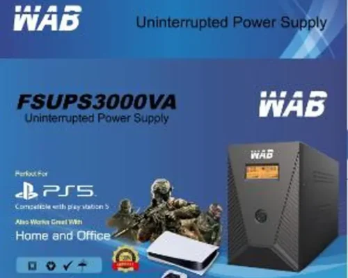 WAB 3000VA UPS Backup Power System for PS5, Home & Office