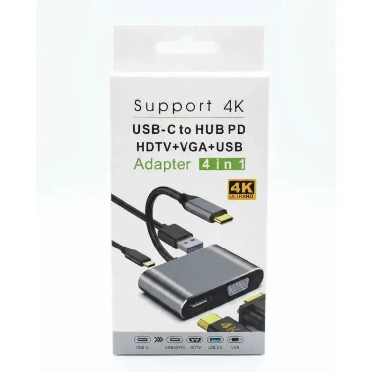 Adapter 4 in 1 USB-C to HUB ACCESSORIES in lebanon