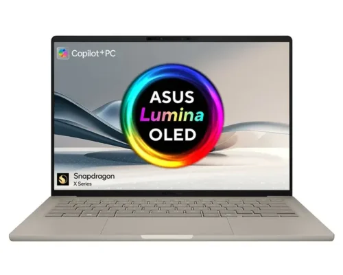 ASUS Zenbook A14 Ai Copilot+ PC Snapdragon X Plus 512GB SSD 16GB  14.0 Inch Oled Beige GOLD 1kg upto 15 hours battery 2025