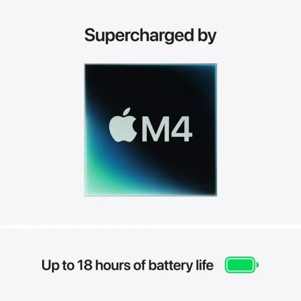 MacBook AIR MWUU3LL/A M4 10-Core Chip 16GB 256GB SSD EN 24" 4480 x 2520 Retina Display 10-Core GPU | 16-Core Neural Engine SILVER MACBOOK IN LEBANON