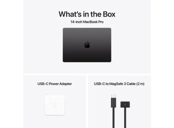  MacBook M4 PRO MX2H3LL/A 12-Core Chip 24GB 512GB SSD EN 14" 3024 x 1964 Liquid Retina XDR Screen 16-Core GPU | 16-Core Neural Engine MAC OS/SPACE BLACK MACBOOK IN LEBANON