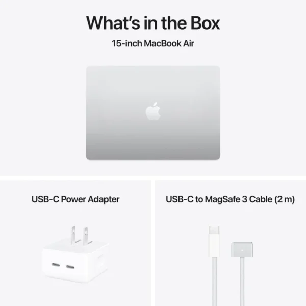 MacBook AIR MWUU3LL/A M4 10-Core Chip 16GB 256GB SSD EN 24" 4480 x 2520 Retina Display 10-Core GPU | 16-Core Neural Engine SILVER MACBOOK IN LEBANON