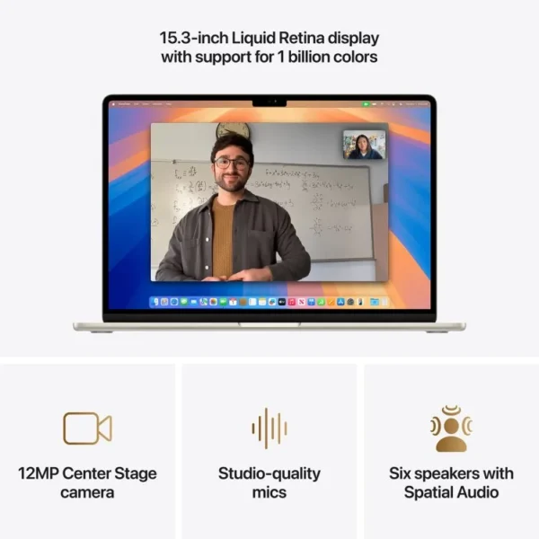 MacBook AIR MW0Y3LL/A M4 10-Core Chip 16GB 256GB SSD EN 13.6" 2560x1664 8-CORE GPU MAC OS/STARLIGHT MACBOOK IN LEBANON