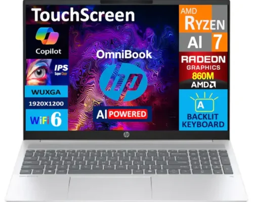 HP OmniBook 5 AI Copilot+  Ryzen AI 7 350 512GB SSD 16GB DDR5 16.0 INCH AMD Radeon 860M W11H Silver
