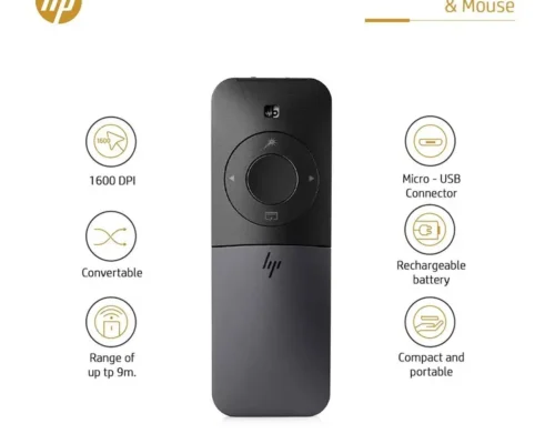 HP Elite Presenter pointer Mouse 2-in-1 wireless Bluetooth device that functions as both a standard computer mouse