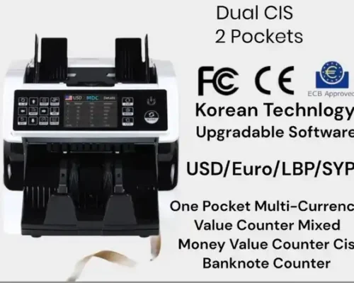 SMC Money Counter Mixed Value Counter 10 Currencies Serial Print Dual CIS