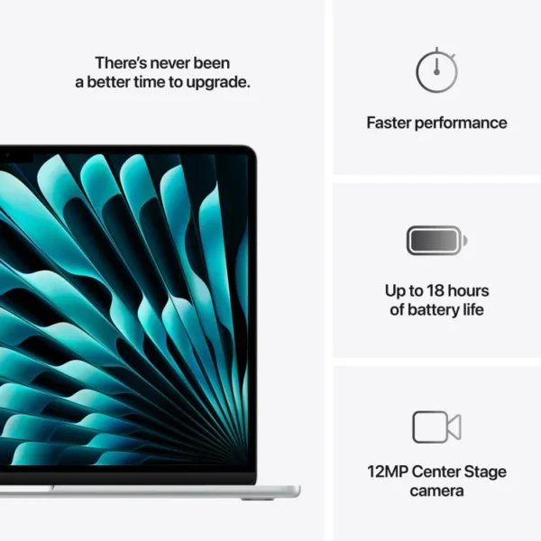 MacBook AIR MWUU3LL/A M4 10-Core Chip 16GB 256GB SSD EN 24" 4480 x 2520 Retina Display 10-Core GPU | 16-Core Neural Engine SILVER MACBOOK IN LEBANON