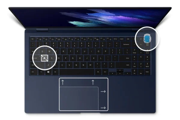 SAMSUNG GALAXY BOOK PRO X360 2-IN-1 i7-1165G7 16GB 1TB nvme 15.6FHD AMOLED Iris Xe Graphics Blue  1.3KG ULTRA SLIM SOLD - Image 5