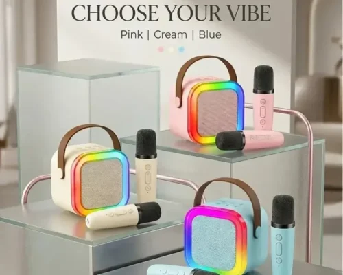 BLUETOOTH SPEAKER WITH 2 WIRELESS MICROPHONES HIGHY QUALITY