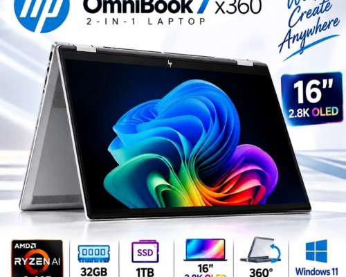HP OmniBook 7 X360 16 Ryzen AI 9 465 32GB 1TB NVME 16INCH 2.8K OLED WIN 11