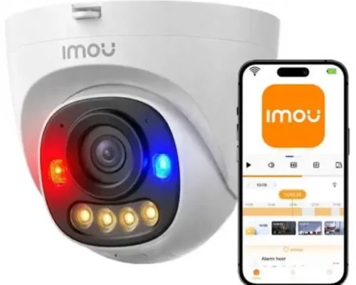 Imou  3MP  2K outdoor PoE turret security camera featuring smart color night vision