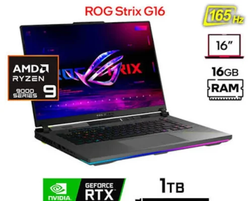 ASUS ROG Strix G16 AMD Ryzen 9 9955HX 16GB 1TB NVME 16” WUXGA 165Hz NVIDIA®RTX™ 5060 8GB (OFFER)