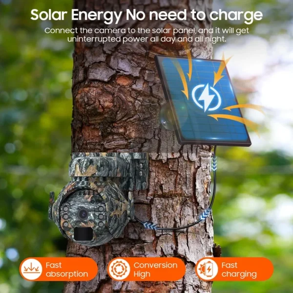 Topcam IPC PTZ Solar Battery 3MP 4G TOPCAMERA WIFI Camouflage Human/Animal Motion Detection Hunting Camera Top-515 CAMERA IN LEBANON