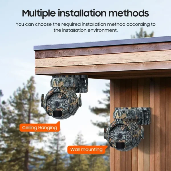 Topcam IPC PTZ Solar Battery 3MP 4G TOPCAMERA WIFI Camouflage Human/Animal Motion Detection Hunting Camera Top-515 CAMERA IN LEBANON