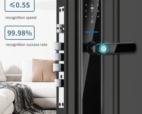 LinkU Smart Door Lock Finger Code RFID Mobile App Key Battery No Cables