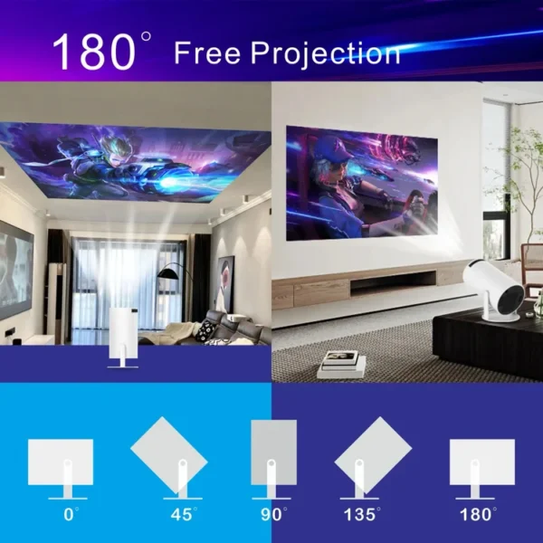 Mini Projector 720P Full HD Home Theater Mini Projector 4k Android Smart Bluetooth Wifi Tv Projector lebanon