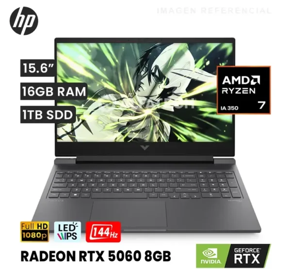 HP VICTUS 15-FB3001NR RYZEN AI 7 350 16GB 1TB 15.6 FHD 144HZ RTX5060 W11 GAMING LAPTOP LEBANON