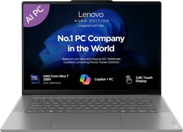 LENOVO YOGA SLIM 7I AURA EDITION 15ILL9 83HM0000US X360 Core ULTRA 7 256V 16GB 1TB 15.3" 2.8K WQXGA+ TOUCHSCREEN 120HZ INTEL ARC WIN 11 LUNA GREY LEBANON BUSINESS LAPTOPS