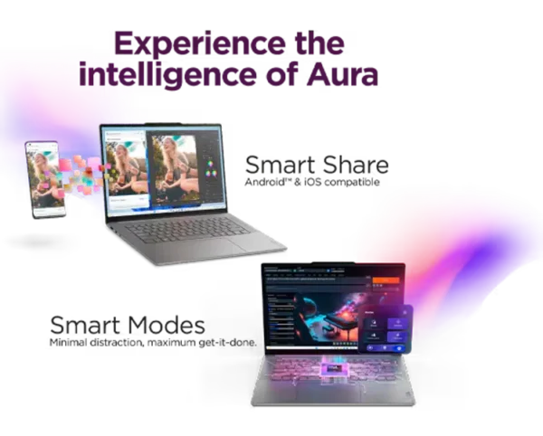 LENOVO YOGA SLIM 7I AURA EDITION 15ILL9 83HM0000US X360 Core ULTRA 7 256V 16GB 1TB 15.3" 2.8K WQXGA+ TOUCHSCREEN 120HZ INTEL ARC WIN 11 LUNA GREY LEBANON BUSINESS LAPTOPS