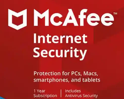McAfee Internet Security 5 Devices 1 Year Windows/Mac/Android/iOS + MOBILE