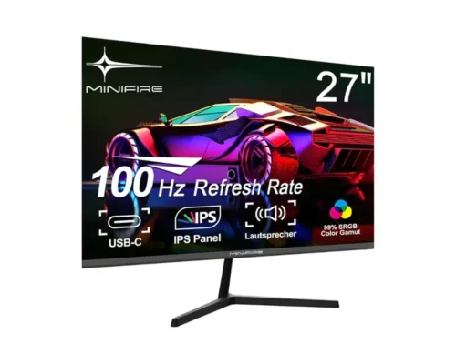 MINIFIRE 27″, FHD, 100Hz, TYPE C+HDMI+DP, BUILT IN SPEAKERS, VESA MOUNT GAMING MONITOR