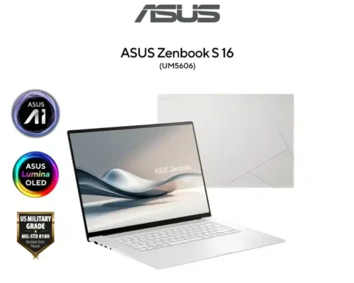 ASUS  Zenbook S 16 1TB AMD Ryzen AI 9 365 24GB 1TB SSD 16” 3K OLED Touch Screen 120Hz AMD Radeon 880M Scandinavian White WIN 11