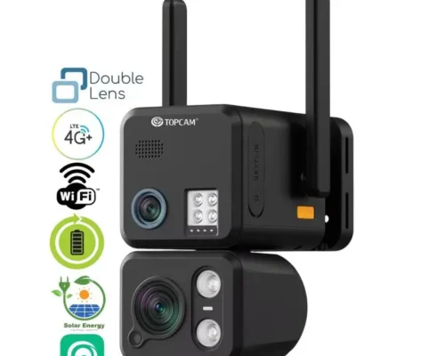 ip cam Solar 4G/Wifi N1 AOV PTZ 10X Optical Zoom Dual Lens Fixed + PTZ Rechargeable Lithium