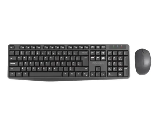 MEETION Silent 2.4G Wireless Keyboard & Mouse Combo ENG/AR Layout, 104-Key Chiclet Keyboard,