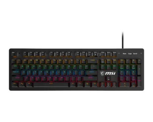 MSI Forge Gaming Keyboard Wired Ergonomic floating keycap Blue Switches