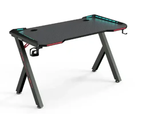 Gaming Desk\TABLE Z-Shaped RGB Carbon Fiber Black