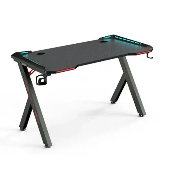 Gaming Desk\TABLE Z-Shaped RGB Carbon Fiber Black