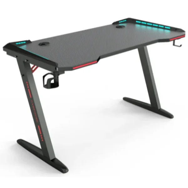 Gaming Desk/Table RGB Carbon Fiber with rgb cup holder Black Z8 120 x 60 x 73 CM beirut lebanon