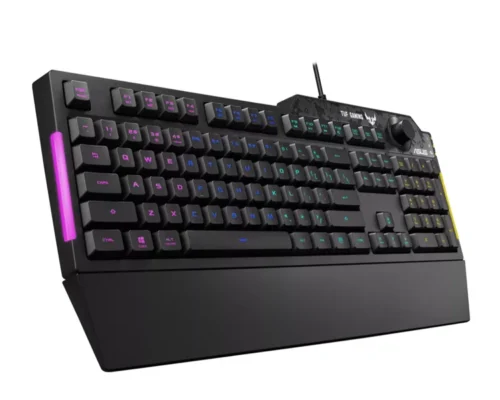 Asus TUF K1  Wired gaming keyboard RGB Fully Programmable Keys dedicated volume knob